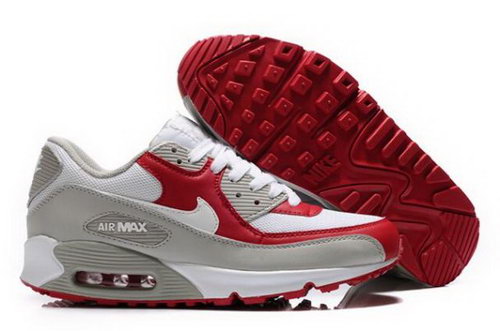 Nike Air Max 90 Womens Shoes White Varsity Red Grey